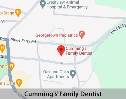 Map image for Teeth Whitening in Cumming, GA